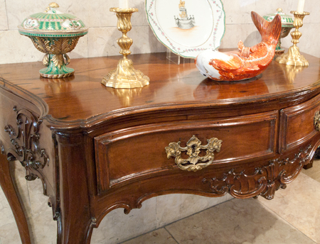 mesa de encostar detalhe